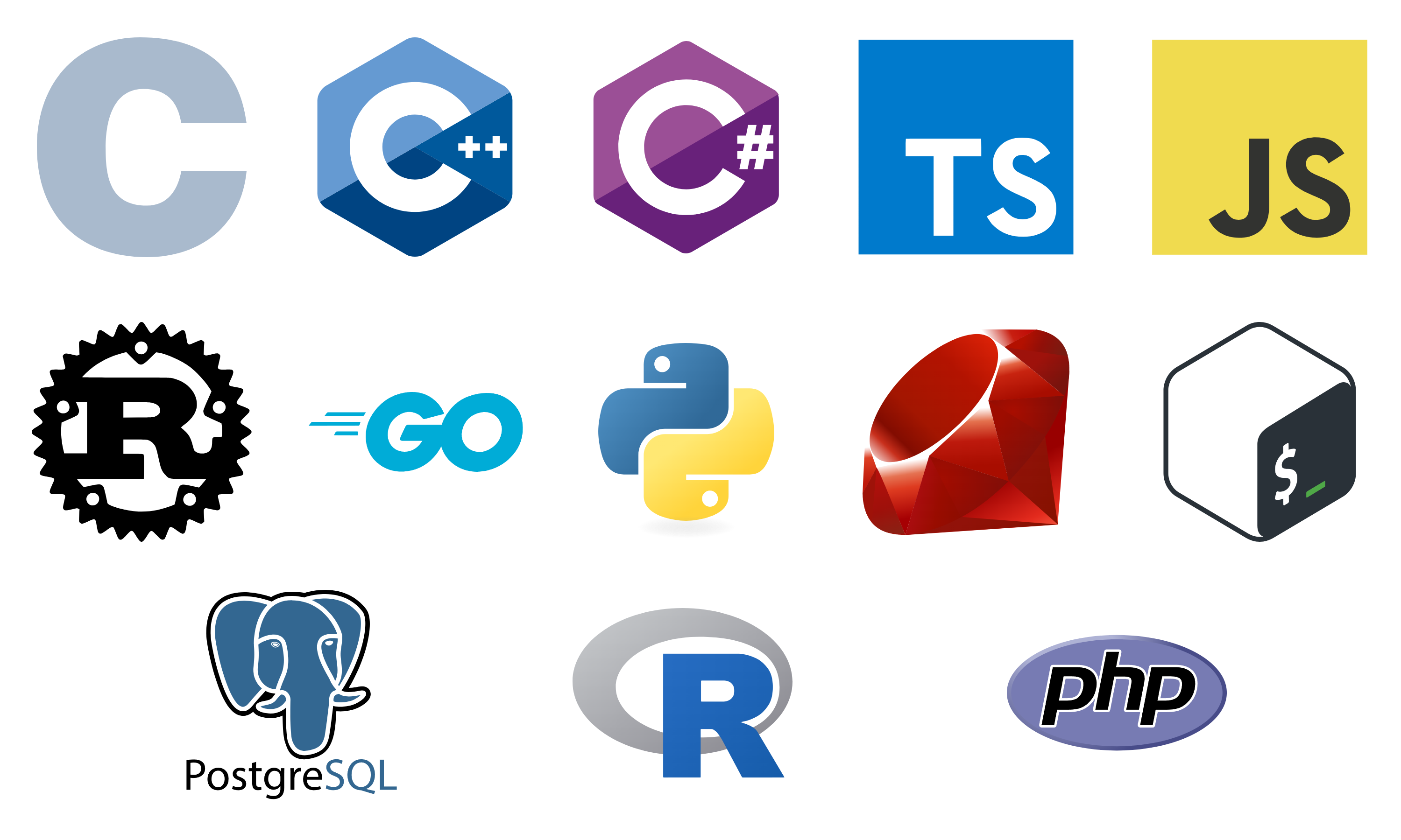 Experts in 14+ programming languages